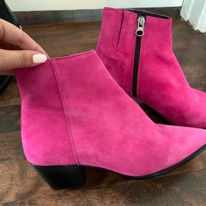 Pink Velvet Booties from L'Intervalle - never worn